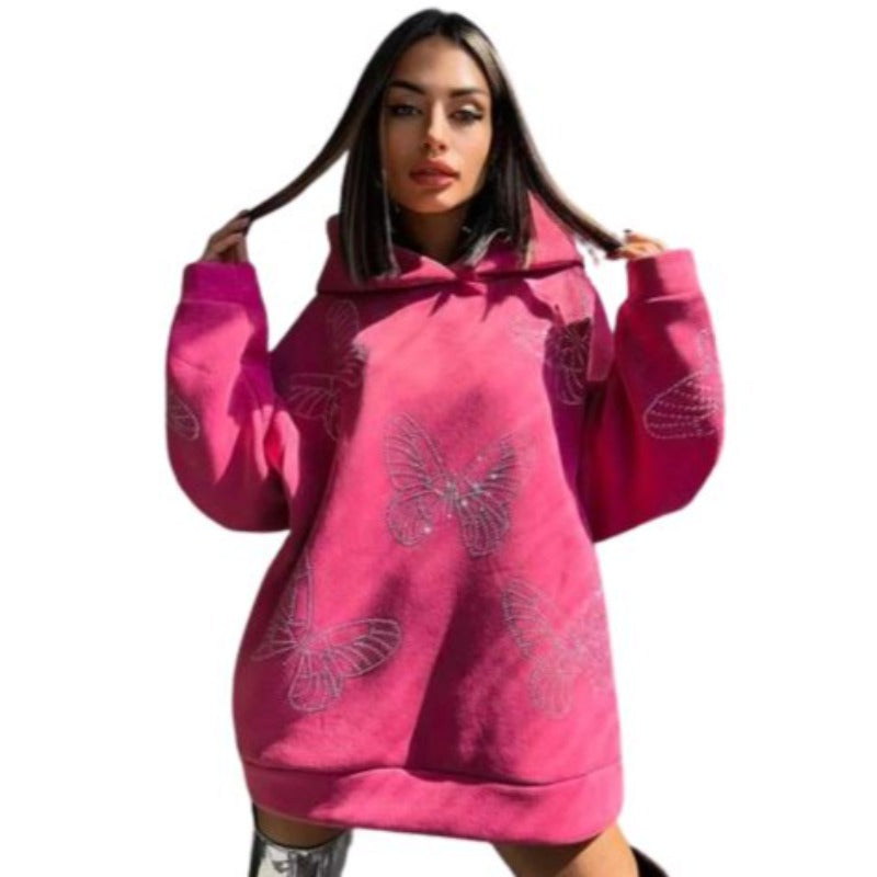 Pink discount butterfly sweater