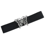 black Elastic Butterfly Belt