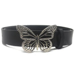 black Rhinestone Butterfly Belt Buckle