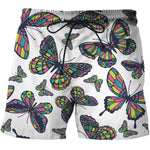 multicolor butterfly shorts