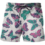 mint green butterfly shorts