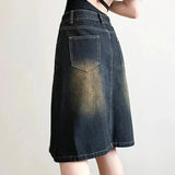 streatwear butterfly denim skirt