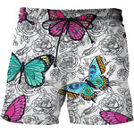 deeppink butterfly shorts