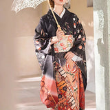 butterfly formal kimono pattern