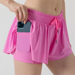 nylon pink girls athletic butterfly shorts