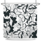 Dodger Blue Butterfly Shower Curtain