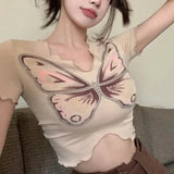 Loose Butterfly Crop Top for women