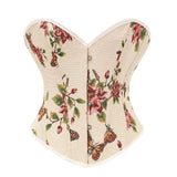 Beige Butterfly Corset Top