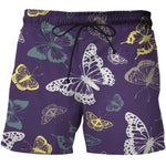 purple butterfly shorts