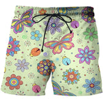 light green butterfly shorts