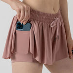 nylon brown butterfly shorts athletic