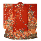 red kimono japanese butterfly