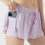 purple nylon butterfly shorts athletic