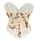 Beige Butterfly Corset Top