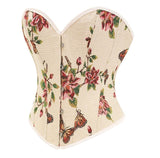 Beige Butterfly Corset Top