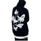 blackandwhite butterfly hoodie for men