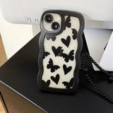 innovative black and white butterfly phone case