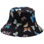 black butterfly bucket hat