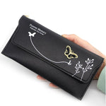 black butterfly wallet for women