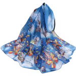 blue illusion butterfly scarf