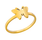 Yellow butterfly promise ring