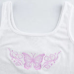 Butterfly Embroidery lolita Crop Top