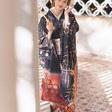 butterfly kimono pattern retro