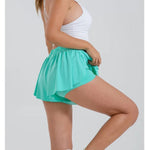 green butterfly shorts athletic