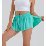 green girls athletic butterfly shorts