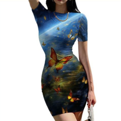 colias wiskotti butterfly tight dress