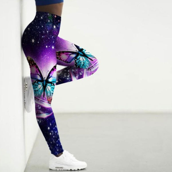 Dark Violet Butterfly Leggings | BUTTERFLY KINGDOM