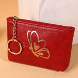 dark red butterfly wallet for ladies