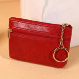 dark red butterfly wallet with key chain
