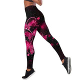 deep pink butterfly leggings