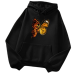 double face butterfly black pullover