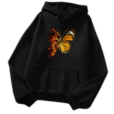 double face butterfly black pullover