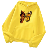 double face butterfly yellow pullover