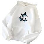 white butterfly sweater