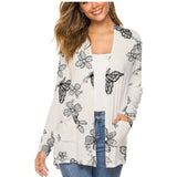 beige butterfly cardigan