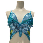 Butterfly Crop Top Sequin for women