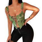 Green Butterfly Corset Top