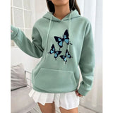 green butterfly sweatshirt