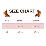 size chart for japanese kimono pattern