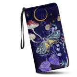 blue leaf butterfly wallet