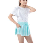 Light Blue Youth Butterfly Flowy Shorts