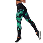 light green butterfly leggings