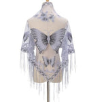 light purple butterfly scarf