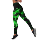 lime green butterfly leggings