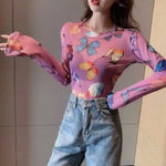 polyester Mesh Butterfly Top