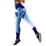 midnight blue butterfly leggings